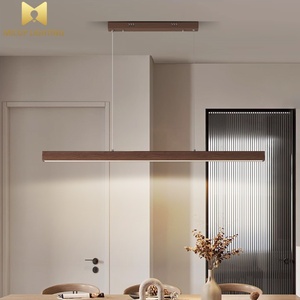 Luminaire suspendu de salle à manger en <span class=keywords><strong>bois</strong></span> <span class=keywords><strong>long</strong></span>, style minimaliste américain Wabi Sabi, industriel, haute performance, moderne, style nordique - Product Image 2