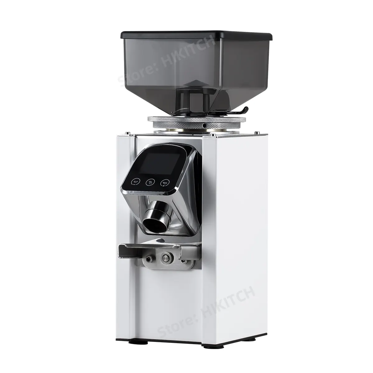 Molinillo de café profesional de 64mm con rebabas planas CRM9016 con tolva de granos de 500g y máquina de molienda de granos con pantalla LCD USO COMERCIAL