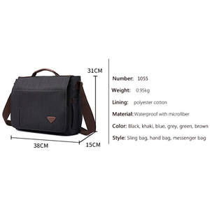 Logo personnalisé noir hommes unisexe bandoulière sac messager <span class=keywords><strong>garçon</strong></span> polyester imperméable adolescent sac à bandoulière - Product Image 3