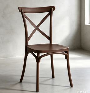 Silla de Resina Plástica con Respaldo en X, Apilable, Desmontable, para <span class=keywords><strong>Comedor</strong></span> Comercial en Exteriores, Estilo Antiguo, para Banquetes y Eventos - Product Image 2