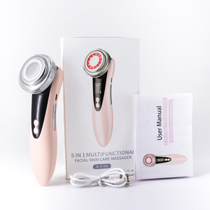 Masajeador Facial Galvánico 4 en 1 con Compresa Cálida, Microvibración, Luz Roja y Azul, Fototerapia, Reafirmante y Lifting - Product Image 6