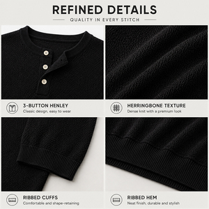 T-shirt à manches courtes en lin et lyocell pour homme, col Henley, logo personnalisé, tissu doux, respirant, léger, haut décontracté d'été - Product Image 3