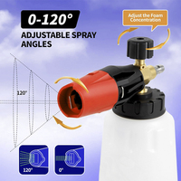 Lance à mousse de neige avec bouteille transparente pour nettoyeur haute pression, lavage auto