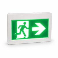 Panneau de signalisation ABS « Running Man » 120-347V, large plage de tension, batterie NiCad de 120 minutes, simple/double face sélectionnable pour emplacement humide