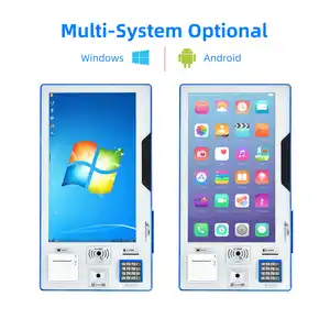 Supermarket Self-ordering Kiosks Checkout System Pay Machine With Barcode Print Scanner Self Cash Payment Kiosk