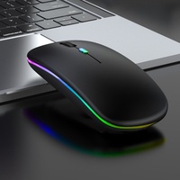 Souris sans fil personnalisée 2,4 GHz double mode, silencieuse, rétroéclairée LED RGB, ergonomique, programmable, pour droitiers, pour ordinateur portable