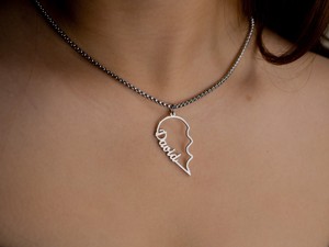 Collar con Nombre <span class=keywords><strong>de</strong></span> Pareja, Collar con Placa <span class=keywords><strong>de</strong></span> Nombre Personalizada para Novio y Novia, Regalo Personalizado - Product Image 4