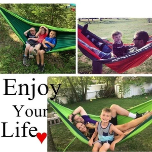 Nouvelle hamac de camping portable pour une personne, en nylon, avec hamac assorti en couleur, tissu parachute haute résistance, lit suspendu - Product Image 2