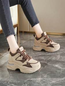 Zapatillas Deportivas de Tacón Oculto Estilo Vintage para Mujer, Plataforma de 8 cm, Zapatos Cómodos y Versátiles que Aumentan la Estatura, Ideales para Mujeres Pequeñas - Product Image 5