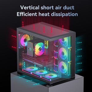Boîtier de PC de jeu SNOWMAN, tour ATX M-ATX <span class=keywords><strong>ITX</strong></span>, boîtier de jeu pour PC, boîtier de PC de jeu avec panneau latéral en verre - Product Image 6