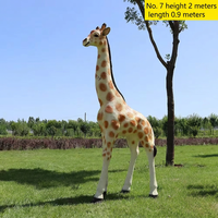 Estatua de Animal de Fibra de Vidrio de Tamaño Real, Escultura Realista Personalizada de FRP para Decoración de Jardín, Parque o Zoológico