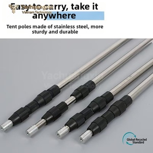 Tige télescopique en alliage d'aluminium à bouton unique pour auvent extérieur, tige de support robuste pour tente, tige télescopique pour auvent de camping - Product Image 2