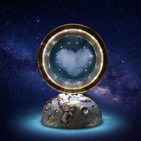 Lampe de Nuit LED USB en Forme de Globe en Résine Gravée en 3D avec Base, Lampe de Bureau Cœur Galaxie Moderne, Décoration Intérieure, Cadeau