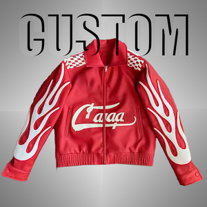 Giacca da Moto Vintage da <span class=keywords><strong>Uomo</strong></span>, Nuova Moda <span class=keywords><strong>Biker</strong></span> in <span class=keywords><strong>Pelle</strong></span> con Ricami, Cappotto Bomber Invernale Antivento - Product Image 1