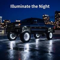 Kingshowstar 4PCS 10 Baris Lampu Velg Putih Murni Injeksi Gel 17" Lampu LED Atmosfer Otomatis Truk Sistem Pencahayaan Roda