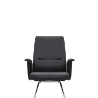 Fauteuil de bureau moderne en cuir avec coussin en éponge, dossier moyen, pour usage commercial