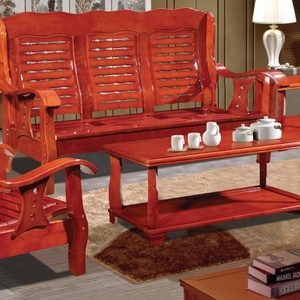 Muebles de Decoración para el Hogar, Juego de Sofás de Madera con Sofás de Brazos de Madera - Product Image 6