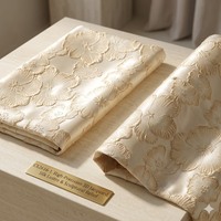 Tissu Jacquard Brocart 3D 100% Polyester Anti-Bactérien Résistant aux Déchirures pour Vêtements de Mariage, Literie, Nappes, Doublures et Articles de Mode