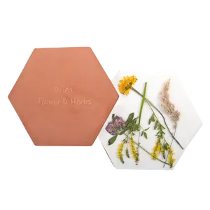 Esschert Design FH015 Terracotta synthetic fiber felt silicone Microwave flowers & herbs press tiles for Drying flowers