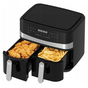 Friteuse à <span class=keywords><strong>air</strong></span> à double panier 2400w avec fenêtre transparente visible 9L friteuse à <span class=keywords><strong>air</strong></span> numérique intelligente technologie deux zones nouvelle freidora de aire - Product Image 6