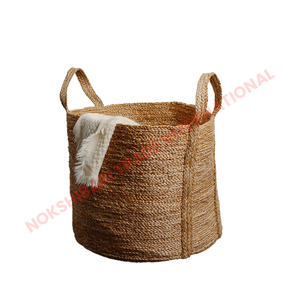 <b>Jute</b> Storage <b>Basket</b> Natural Fiber Handwoven Design Eco Friendly Ideal For Home Organization And Stylish Decorative Solutions - Product Image 3