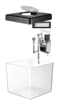 Kit d'aquarium de bureau carré en plastique avec couvercle, lumière LED, filtre, tout en un, avec pompe intégrée, ensemble d'aquarium nano pour betta