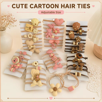 Ikat Rambut Karet Akrilik Elastis Tinggi Xiyu, Desain Bunga Kartun Lucu untuk Anak Perempuan, 5.8cm, Aksesoris Rambut Modis