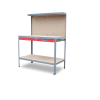 Nouveau type de banc de travail robuste pour atelier, garage, rangement d'outils, aménagement personnalisé, facile à utiliser, garantie 1 an, 120x60x155CM