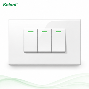 Painel de Controle Oculto para Interruptor de Luz de Parede Modular DIY de 3 Seções, Tamanho 120, PC à Prova de Fogo para Casa, Apartamento, Hotel, Escritório - Product Image 1