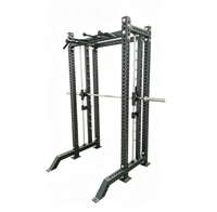 Équipement de musculation multifonctionnel commercial personnalisable en acier au carbone unisexe, rack à squats + machine Smith pour la musculation