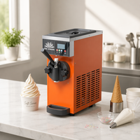 Machine à glace molle commerciale ZB-BQL28, mini, de table, à tête unique, 220V, corps en acier inoxydable, fabriquée en Chine