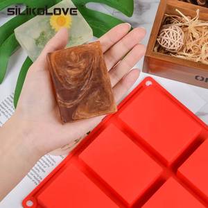 MUYULINS Factory 6-Cavity Rectangular Shape Maker LFGB Platinum Non-Stick BPA-Free <b>Silicone</b> Soap Mold - Product Image 6