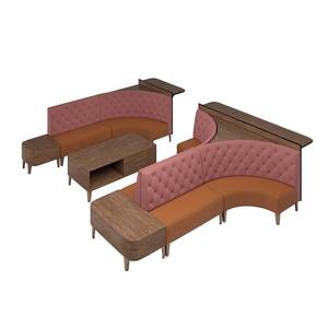 Conjunto de Sofás Personalizados en Forma de Y con Botones Tapizados para Salón de Bolos o <span class=keywords><strong>Restaurante</strong></span> - Product Image 3