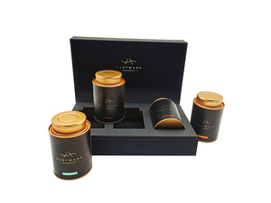 100 grammes 50 grammes pressage à la main poudre d'étanchéité carton cylindre thé noir composite papier boîtes emballage - Product Image 4