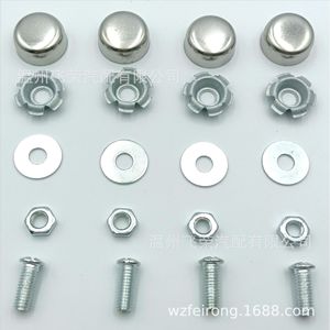 Tornillos para matrícula Fei Rong de acero inoxidable con tapa grande recta para reemplazo y reparación de vehículos - Product Image 1