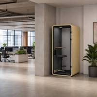 Cabina Insonorizada Ignífuga con Reducción de Ruido de 32dB, ISO 23351-1, Ventilación de 60s, Montaje Modular de 30-45 Minutos, Cabina de Oficina
