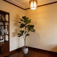 Vente en gros de figuiers artificiels de haute qualité de 157 cm, ficus lyrata, diverses décorations d'intérieur, faux ficus lyrata, bonsaï