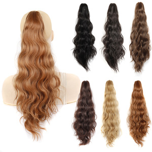 Peluca sintética de cola de caballo con rizos de serpiente estilo europeo-americano, textura natural de ondas, <span class=keywords><strong>para</strong></span> mujer, moda diaria - Product Image 1