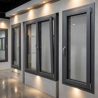 Fenêtres en aluminium de haute qualité, écologiques, haute résistance, installation facile, fenêtre à ouverture intérieure avec moustiquaire