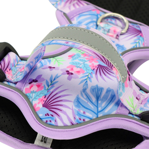 Floral Dog Harness Adjustable Buckle Closure Padded Reflective <b>Small</b> Size Fashion Style for Dogs - Product Image 6
