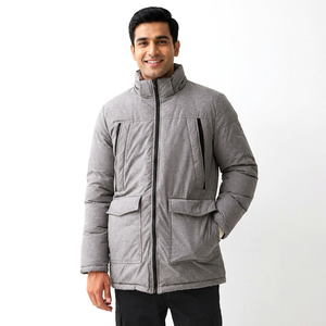 Manteaux d'hiver pour hommes, parka épaisse d'hiver, veste chaude, vêtements d'extérieur, parka chaude pour homme, conception personnalisée OEM, parka en coton à capuche - Product Image 1