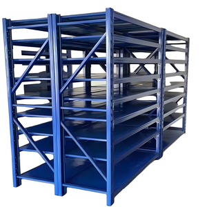 رف تخزين فولاذية قابل للتعديل عالي الكفاءة 5 طبقات نظام صناعي لتخزين المستودعات - Product Image 1