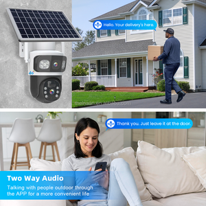 شاشات Eseecloud <span class=keywords><strong>2</strong></span> عدسة 4G مراقبة لاسلكية 3G شاشة 4K CCTV أمان خارجي 4G بطاقة Sim كاميرا شمسية - Product Image 4