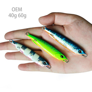 Leurre en plomb de 40g, lumineux, à coulée rapide et à mouvement lent, pour <span class=keywords><strong>la</strong></span> pêche en rivière, lac, mer et en haute mer, pêche à <span class=keywords><strong>la</strong></span> flotte <span class=keywords><strong>sans</strong></span> hameçons - Product Image 3