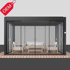 Pergola moderne en <span class=keywords><strong>aluminium</strong></span> pour l'extérieur, motorisée, avec véranda d'hiver, prix compétitif, serre de luxe en verre - Product Image 1