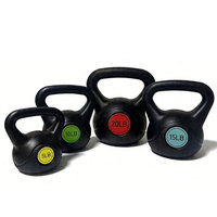 Pesa Rusa Negra de Cemento Sólido con Relleno de PE, Uso Comercial, Unisex, para Entrenamiento Físico, Yoga, Levantamiento de Glúteos y Sentadillas