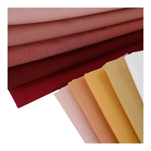 wholesale colorful 255 G/M plain dyed 75 polyester 25 viscose fabric for suits blazer uniform garments