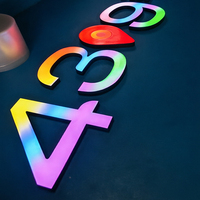 Tam Renkli RGB LED 3D Kanal Harfleri Özel Yapım Su Geçirmez Reklam Tabelaları Dekorasyon Aydınlatması için Küresel Toplu Siparişleri Destekler