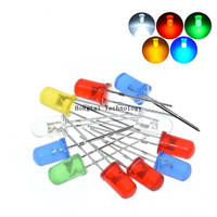 5MM série complète LED rouge bleu blanc jaune vert diode électroluminescente courte longueur de broche 18MM DIP LED perles F5