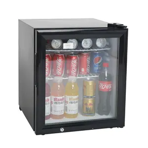 Réfrigérateur Minibar avec porte en verre compresseur 50L pour chambre d'hôtel